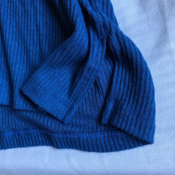 Aerie AE Plush Ribbed Turtleneck Chakra Blue - Picture 5 of 10